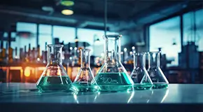 Test tubes in medical laboratory