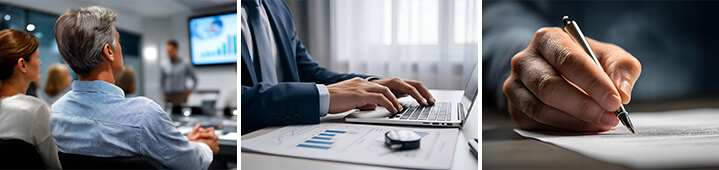 A collage of Directs and Co-Investments-related images