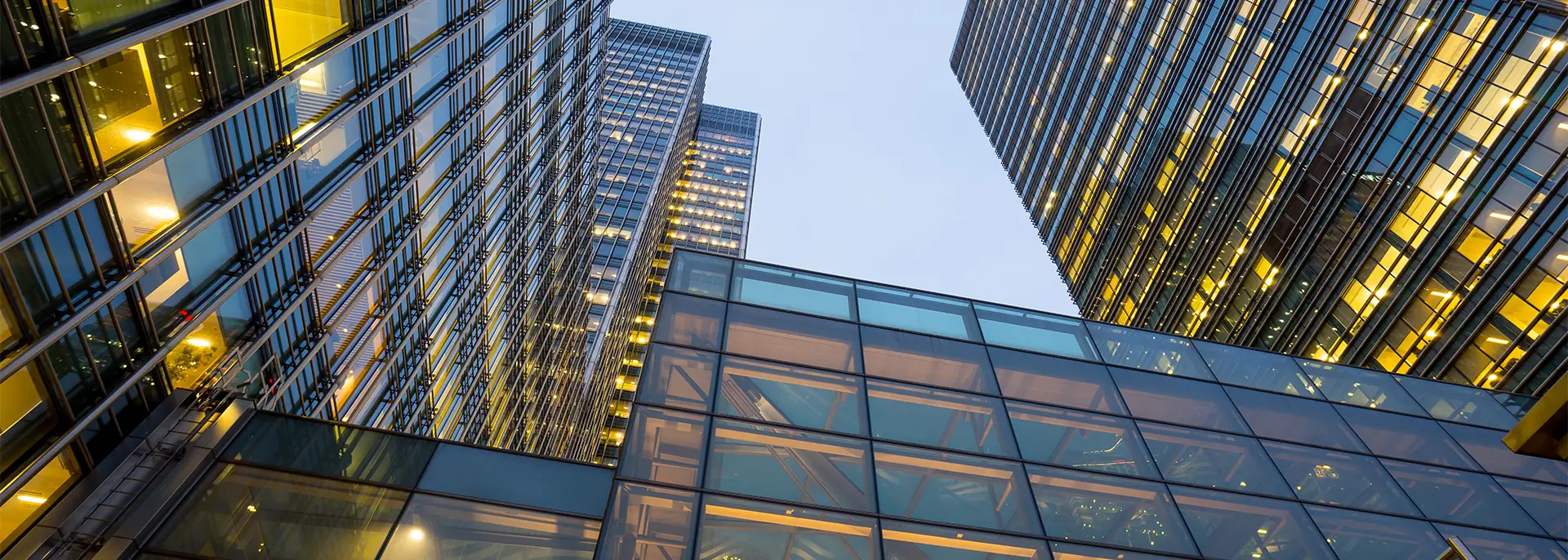 Office buildings with sky