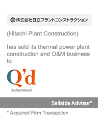 Transaction: Prior to Its Acquisition by Houlihan Lokey, GCA Advised Hitachi Plant Construction