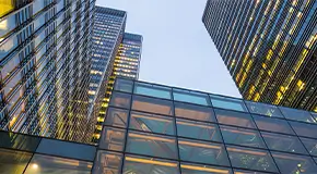 Office buildings with sky