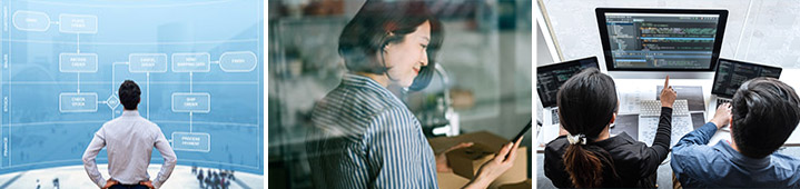 A collage of Customer Experience and BPO-industry-related images