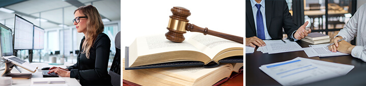 A collage of Accounting and Legal Services-industry-related images