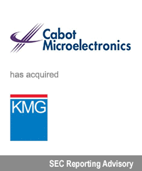 Transaction: Houlihan Lokey Advises Cabot Microelectronics Corporation