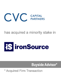Transaction: Prior to its acquisition by Houlihan Lokey, GCA advised CVC on its partnership with ironSource