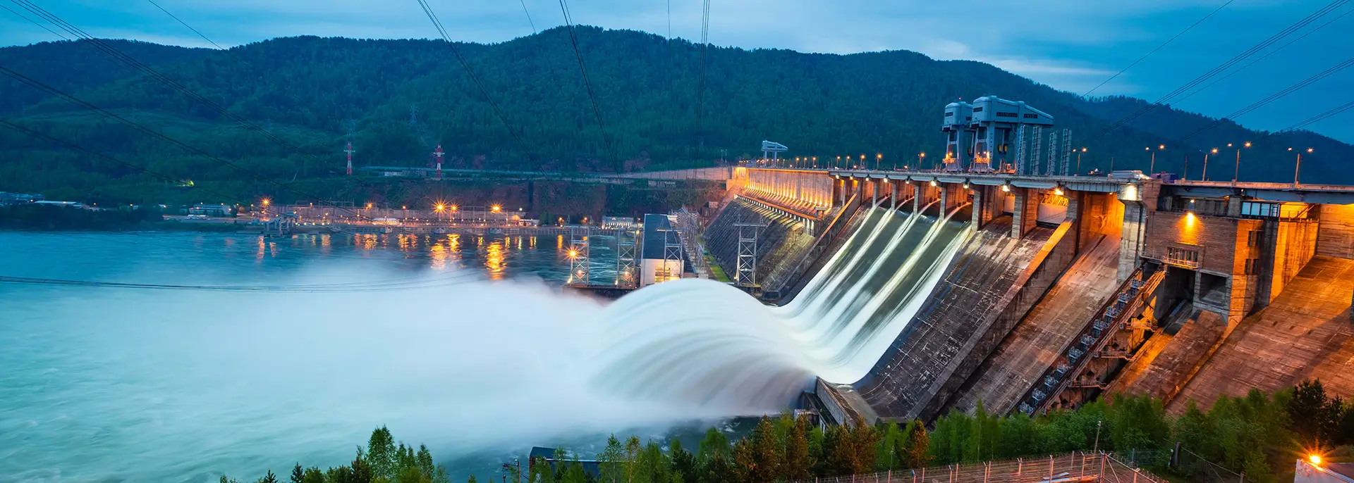 View of a hydroelectric dam