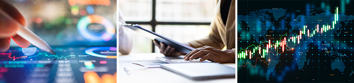 A collage of GP Advisory-related images