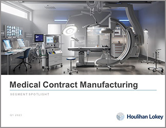 Download Medical Contract Manufacturing Segment Spotlight Q1 2023