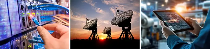 A collage of facility and residential services-industry-related images