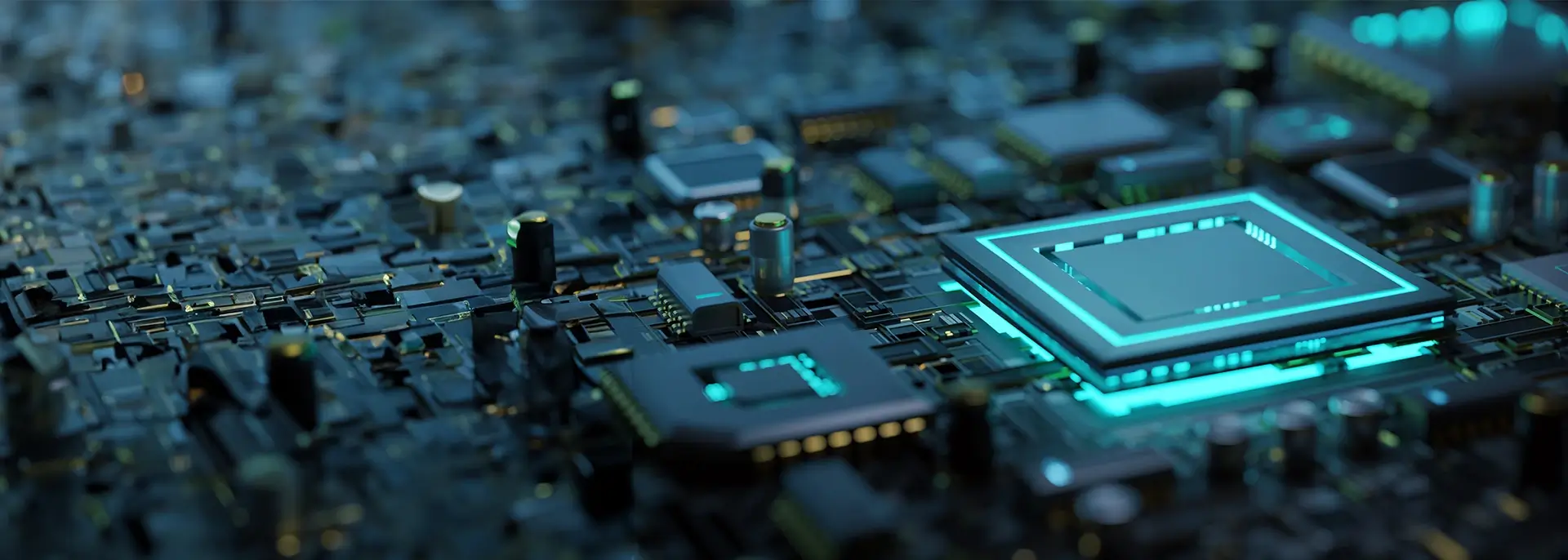 Close-up of a semiconductor
