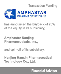 Transaction: Houlihan Lokey Advises Amphastar Pharmaceuticals, Inc.