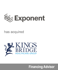 Transaction: Exponent Private Equity - Kings Bridge Healthcare Group - Closed