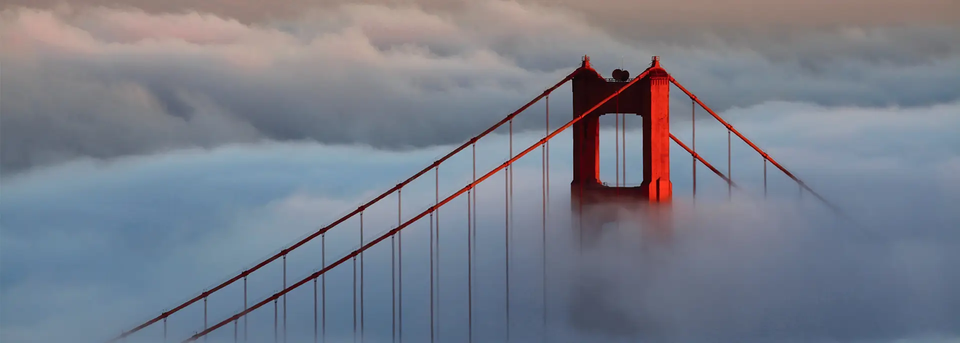 SF Bridge with clouds